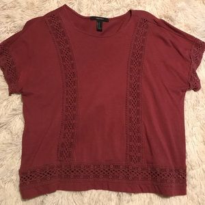 Lace detailed crop top